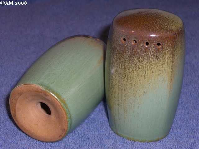 Tall Plainsman shakers glazed prairie green